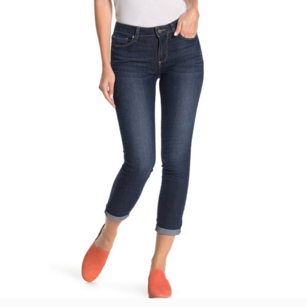Paige Kylie Crop cuffed‎ jeans navy size 25